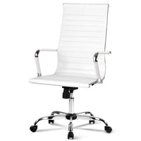 Artiss Gaming Office Chair Computer Desk Chairs Home Work Study White High Back Office Kings Warehouse 