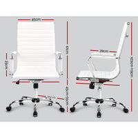 Artiss Gaming Office Chair Computer Desk Chairs Home Work Study White High Back Office Kings Warehouse 