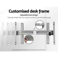Artiss Height Adjustable Standing Desk Motorised Electric Frame Riser Laptop Computer 120cm Furniture > Office Kings Warehouse 
