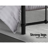 Artiss LEO Metal Bed Frame - Queen (Black) bedroom furniture Kings Warehouse 