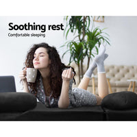 Artiss Lounge Sofa Bed 2-seater Floor Folding Suede Charcoal Living Room Kings Warehouse 