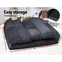 Artiss Lounge Sofa Bed Floor Recliner Chaise Chair Folding Adjustable Suede Living Room Kings Warehouse 