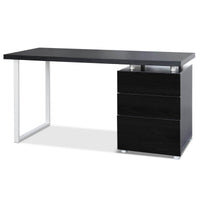 Artiss Metal Desk with 3 Drawers - Black Office Kings Warehouse 