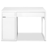 Artiss Metal Desk With Storage Cabinets - White Kings Warehouse 