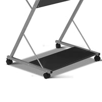 Artiss Metal Pull Out Table Desk - Black Kings Warehouse 