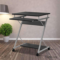 Artiss Metal Pull Out Table Desk - Black Kings Warehouse 