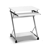 Kings Metal Pull Out Table Desk - White