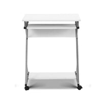 Artiss Metal Pull Out Table Desk - White Kings Warehouse 