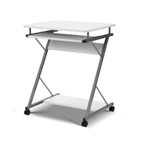 Artiss Metal Pull Out Table Desk - White Kings Warehouse 
