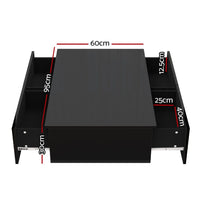Artiss Modern Coffee Table 4 Storage Drawers High Gloss Living Room Furniture Black Kings Warehouse 