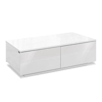 Artiss Modern Coffee Table 4 Storage Drawers High Gloss Living Room Furniture White Kings Warehouse 