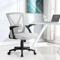Artiss Office Chair Gaming Executive Computer Chairs Study Mesh Seat Tilt Grey Office Supplies Kings Warehouse 