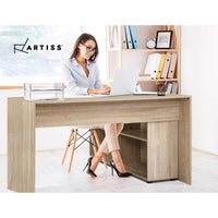 Artiss Office Computer Desk Corner Study Table Workstation Bookcase Storage Office Kings Warehouse 