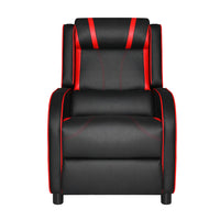 Artiss Recliner Chair Gaming Racing Armchair Lounge Sofa Chairs Leather Black Health & Beauty > Massage Kings Warehouse 