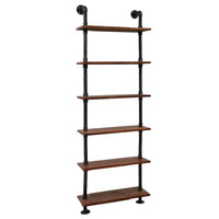 Artiss Rustic Wall Shelves Display Bookshelf Industrial DIY Pipe Shelf Brackets DIY Kings Warehouse 
