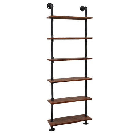 Artiss Rustic Wall Shelves Display Bookshelf Industrial DIY Pipe Shelf Brackets DIY Kings Warehouse 