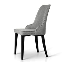 Artiss Set of 2 Fabric Dining Chairs - Grey Kings Warehouse 