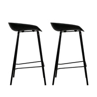 Artiss Set of 2 Metal Bar Stools - Black Bar Stools & Chairs Kings Warehouse 