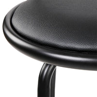 Artiss Set of 2 PU Leather Bar Stools - Black and Steel Bar Stools & Chairs Kings Warehouse 