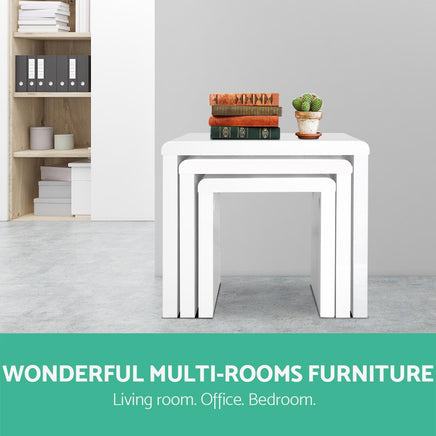 Artiss Set of 3 Nesting Tables Living Room Kings Warehouse 