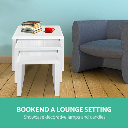 Artiss Set of 3 Nesting Tables Living Room Kings Warehouse 