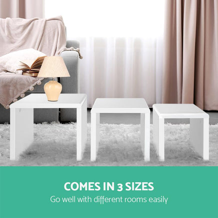 Artiss Set of 3 Nesting Tables Living Room Kings Warehouse 