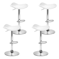 Artiss Set of 4 Swivel Bar Stools - White Bar Stools & Chairs Kings Warehouse 