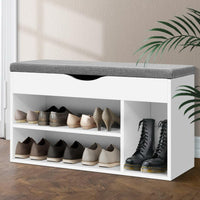 Artiss Shoe Cabinet Bench Shoes Organiser Storage Rack Shelf White Cupboard Box Bedroom Kings Warehouse 
