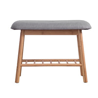 Artiss Shoe Rack Seat Bench Chair Shelf Organisers Bamboo Grey Bedroom Kings Warehouse 