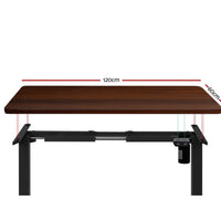 Artiss Sit Stand Desk Motorised Electric Table Riser Height Adjustable Standing Desk 120cm Furniture > Office Kings Warehouse 