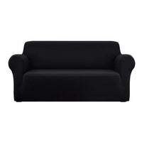 Kings Sofa Cover Elastic Stretchable Couch Covers Black 3 Seater