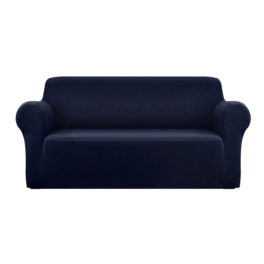 Artiss Sofa Cover Elastic Stretchable Couch Covers Navy 3 Seater Kings Warehouse 