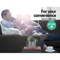 Artiss Sofa Lounge Set 4 Seater Modular Chaise Chair Couch Fabric Dark Grey Kings Warehouse 
