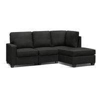 Paris Sofa Lounge Set 4 Seater Modular Chaise Chair Couch Fabric Dark Grey