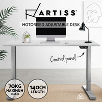 Artiss Standing Desk Height Adjustable Motorised Electric Sit Stand Computer Table 140cm Office Supplies Kings Warehouse 