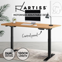 Artiss Standing Desk Motorised Sit Stand Table Height Adjustable Laptop Computer Desks Dual Motors 140cm Artiss Kings Warehouse 