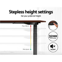 Artiss Standing Desk Sit Stand Table Riser Motorised Electric Frame Riser Dual Motors 140cm Furniture > Office Kings Warehouse 