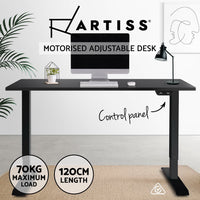 Artiss Standing Desk Sit Stand Up Riser Height Adjustable Motorised Electric Computer Laptop Table Black Furniture > Office Kings Warehouse 