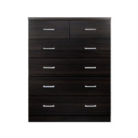 Artiss Tallboy 6 Drawers Storage Cabinet - Walnut Bedroom Kings Warehouse 