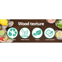 Artiss Vintage Industrial High Bar Table for Stool Kitchen Cafe Desk Dark Brown Kings Warehouse 