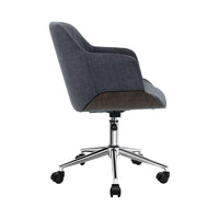 Artiss Wooden Office Chair Computer Gaming Chairs Executive Fabric Grey Artiss Kings Warehouse 