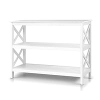 Kings Wooden Storage Console Table - White