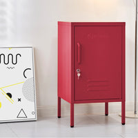 ArtissIn Metal Locker Storage Shelf Filing Cabinet Cupboard Bedside Table Pink bedroom furniture Kings Warehouse 