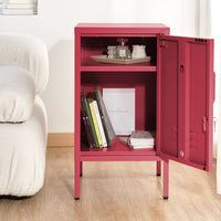 ArtissIn Metal Locker Storage Shelf Filing Cabinet Cupboard Bedside Table Pink bedroom furniture Kings Warehouse 