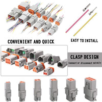 AU 1000 PCS Deutsch DT Connector Kit 14-16AWG Stamped Contacts 1100PCS UPGRADE Kings Warehouse 