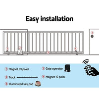 Auto Electric Sliding Gate Opener 1000KG Keypad 6M Rails Kings Warehouse 