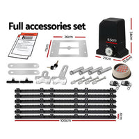 Auto Electric Sliding Gate Opener 1000KG Keypad 6M Rails Kings Warehouse 
