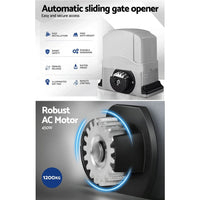 Auto Electric Sliding Gate Opener 1200KG 4M Rails Kings Warehouse 