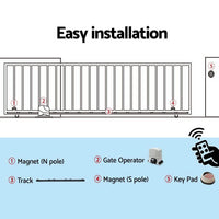 Auto Electric Sliding Gate Opener 1200KG Keypad 6M Rails Kings Warehouse 