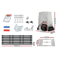 Auto Electric Sliding Gate Opener 1800KG 6M Rails Kings Warehouse 